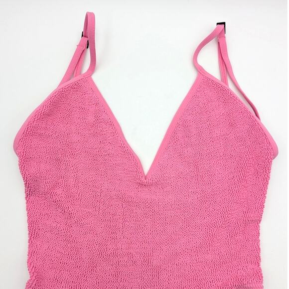 Bond Eye Women's Elena Open Back One Piece Swimsuit Candy Pink Recycled One Size - Picture 3 of 9